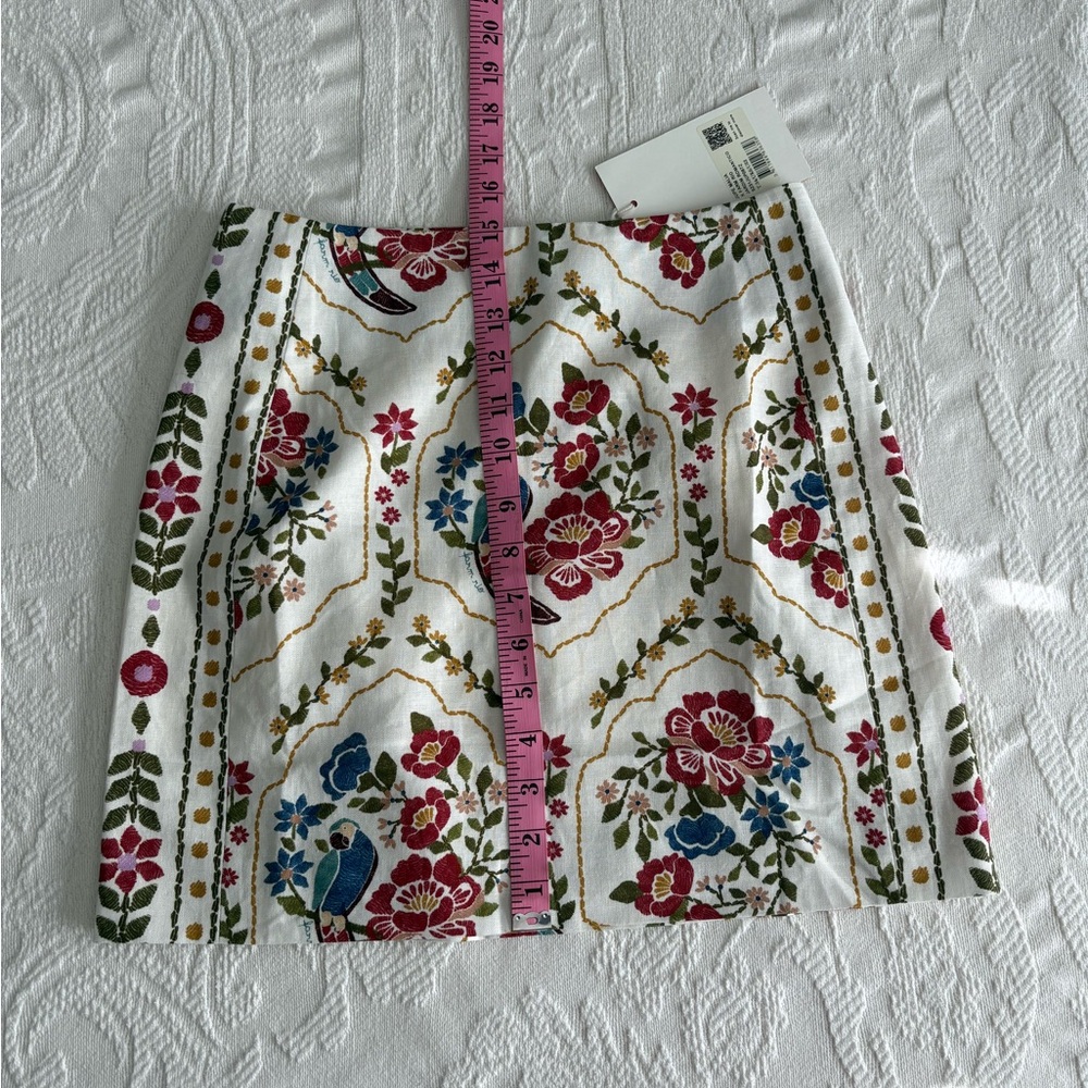 NWT floral mini skirt, Sezane x Farm Rio